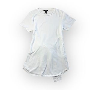 Forever 21 White Tunic Tie Back Waist Short Sleeve Summer Spring Women’s Small